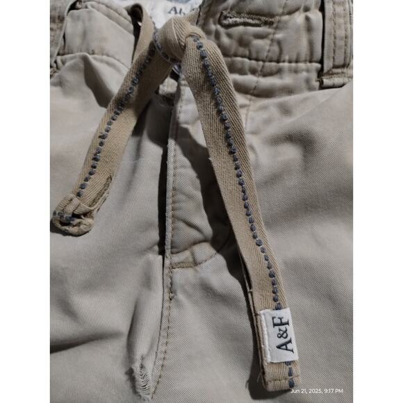 Y2K Abercrombie & Fitch Men's size 30 Distressed Tan Cargo Shorts Grungecore - Picture 12 of 12